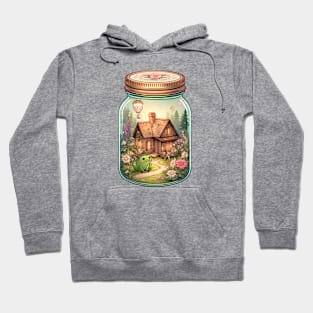 Enchanting Cottagecore Mason Jar with Frog Hoodie